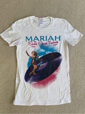 Mariah Carey White 'Sweet Sweet Fantasy' Tour Tee